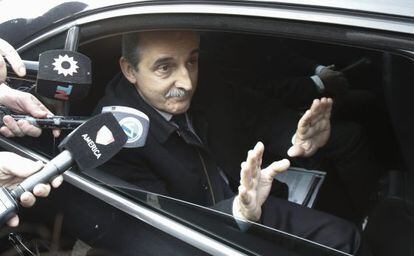 El secretario de Comercio Interior de Argentina, Guillermo Moreno, llegando a los tribunales de Buenos Aires.