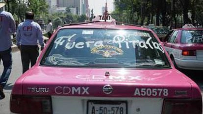 Un taxi en la Ciudad de México.