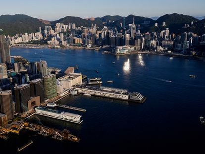 Vista panorámica de la ciudad de Hong Kong.