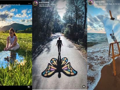 Capturas de pantalla del Instagram del experto en fotografía creativa Jordi Koalitic.