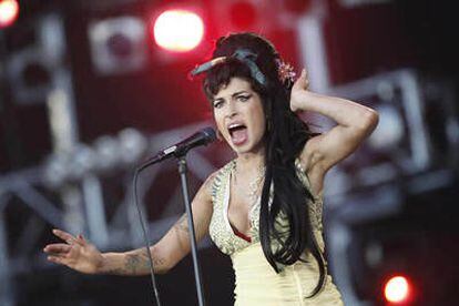 Amy Winehouse en concierto.