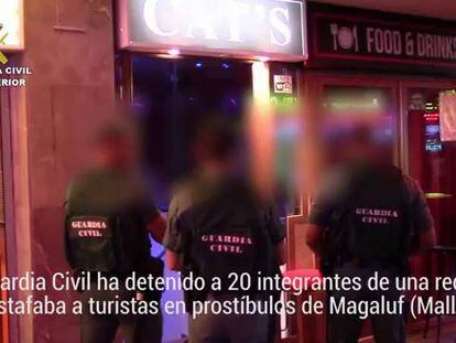 Imágenes de la operación de la Guardia Civil en Magaluf.