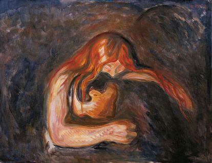 'El vampiro', 1894, Edvard Munch