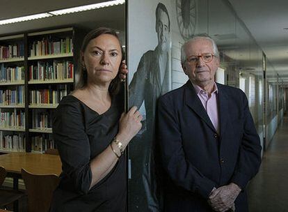 Laura García y Manuel Fernández-Montesinos, en la Fundación García Lorca, el 17 de septiembre.