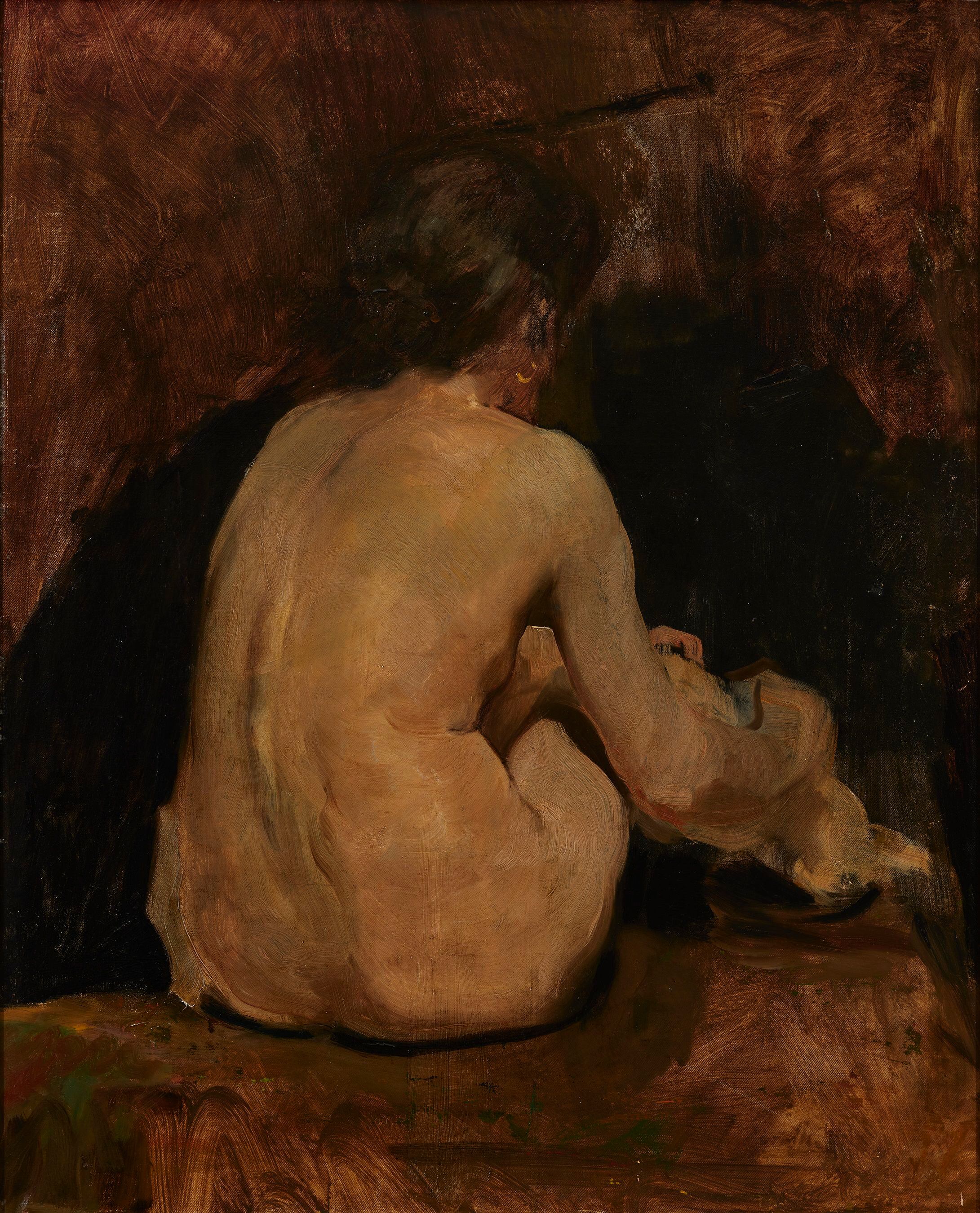 'Desnudo femenino de espaldas' (hacia 1886), de Sorolla. 