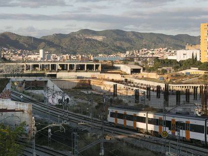 La obras de la estación de La Sagrera.