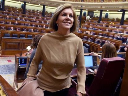 María Dolores de Cospedal, en el Congreso de los Diputados, en una foto de archivo.