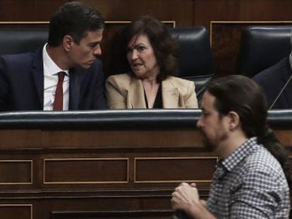 Sánchez e Iglesias consolidan la legislatura y marcan el nuevo eje del poder de centro izquierda