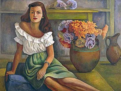 <i>Retrato de mujer,</i> de Diego Rivera, pintado en 1944.