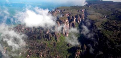 Vista aérea del tepui Roraima.