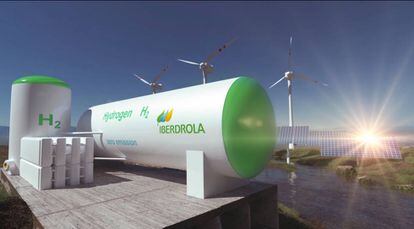 Proyecto que combina hidrógeno verde con eólica y fotovoltaica.