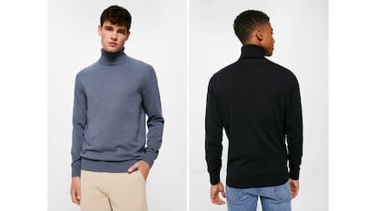Esta prenda masculina es un jersey con cuello de cisne de aspecto elegante y distinguido a la venta en Springfield.