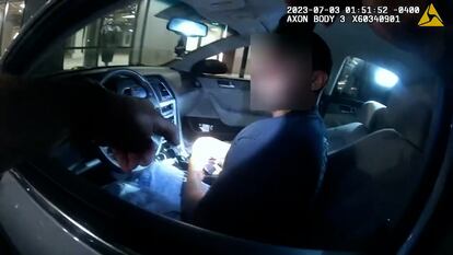 Detención de Derek Diaz el 3 de julio de 2023 en Orlando, Florida.