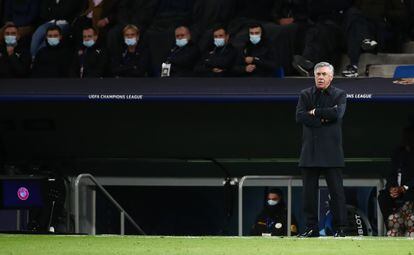 Carlo Ancelotti, durante el Madrid-Shakhtar.