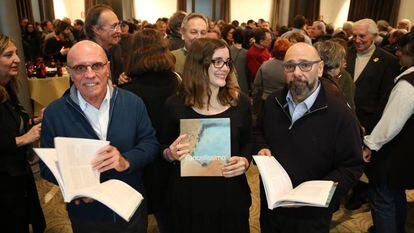 Fede Montagut, Marina Fancelli i Walter Oppenheimer, en la presentació del llibre.