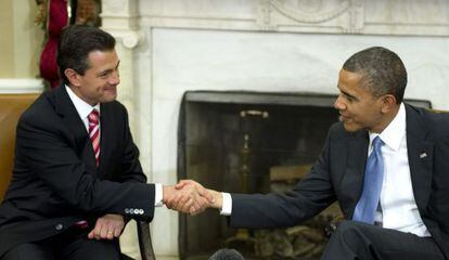 Enrique Pe&ntilde;a Nieto y Barack Obama en un encuentro el a&ntilde;o pasado.