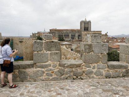 La muralla de Ávila, donde se han instalado 60 dispositivos para monitorizar el patrimonio.