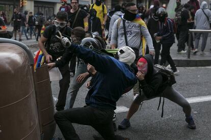 Jornada de protestes a Barcelona després de la sentència del procés.