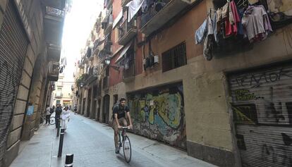 El carrer Lancaster, al Raval.