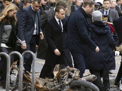 En vídeo, declaraciones de Macron sobre la protesta de los "chalecos amarillos" en Francia tras la cumbre del G20.