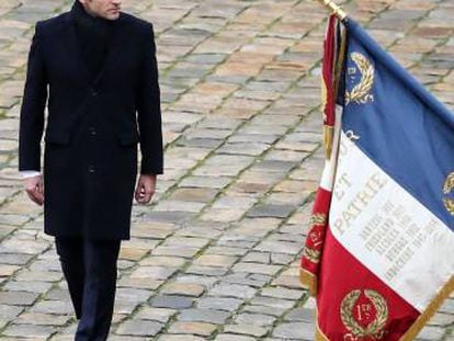 El presidente de Francia Emmanuel Macron en París el 26 de noviembre.
