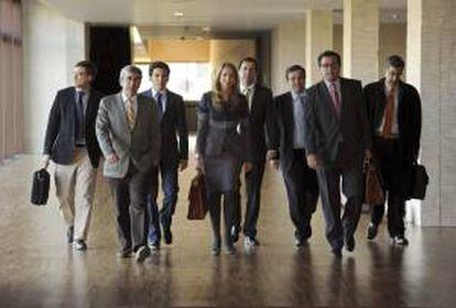 La consejera de Cultura de la Junta de Castilla y León, Alicia García, se dirige a la comparecencia celebrada en las Cortes sobre el desglose de los presupuestos de su consejería para el año 2013.