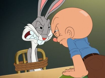 Un fotograma de Bugs Bunny y Elmer en los nuevos 'Looney Tunes Cartoons'.