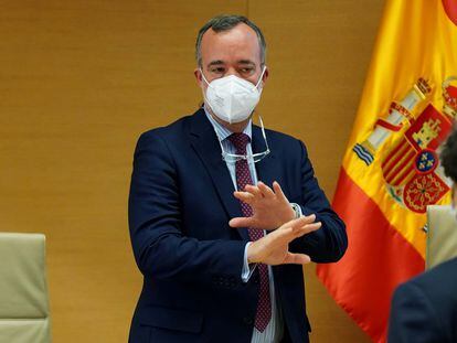 El ex secretario de Estado de Seguridad Francisco Martínez, en su comparecencia de este martes en el Congreso.