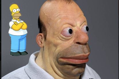 Así (de terrorífico) sería Homer Simpson en la realidad según un artista  plástico | ICON | EL PAÍS