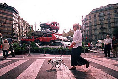 Celebración del día sin coches en las calles de Barcelona el 22 de septiembre del año pasado. PLANO GENERAL - PAISAJE URBANO