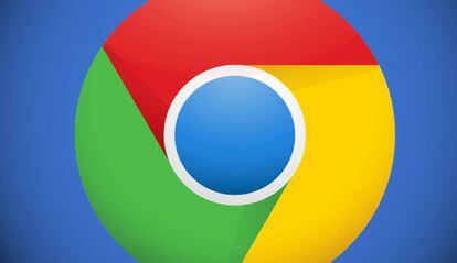 Logo Google Chrome con fondo azul
