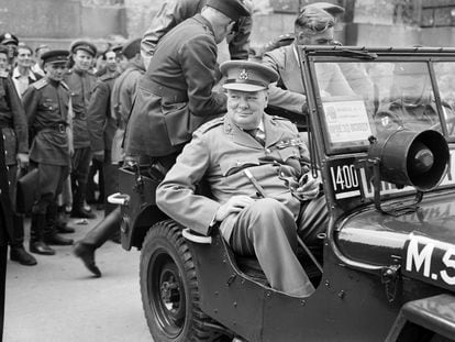 Winston Churchill, entonces Primer Ministro de Reino Unido, en Berlín el 16 de julio de 1945.