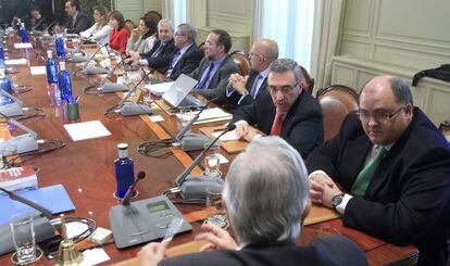 Reunión plenaria del Consejo General del Poder Judicial en 2010.