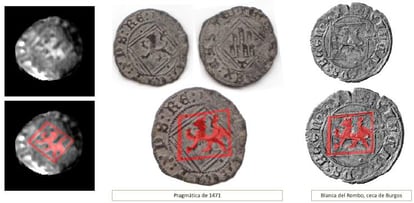 Moneda del reinado de Enrique IV hallada junto al cuerpo del santo.