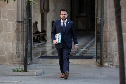 El vicepresidente del Govern y consejero de Economía y Hacienda, Pere Aragonès, este miércoles en la Generalitat.