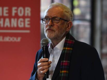 El líder del Partido Laborista, Jeremy Corbyn, durante un acto de campaña.