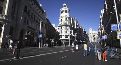 La Gran Vía fue cortada al tráfico el 18 de septiembre con motivo de la Semana de la Movilidad.