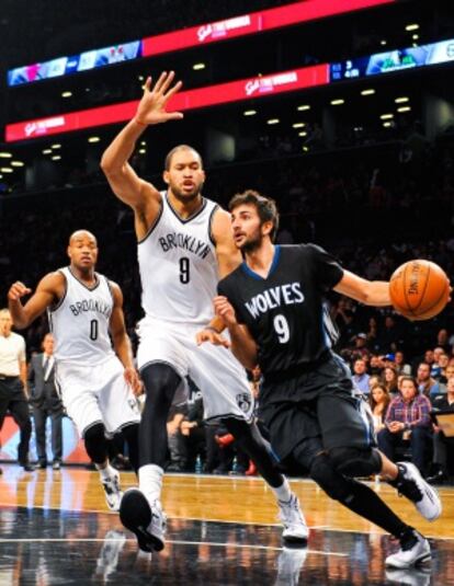 Ricky Rubio, en un moment del partit d'aquest divendres.