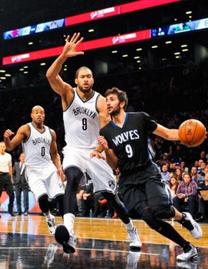 Ricky Rubio en un momento del encuentro de este viernes.