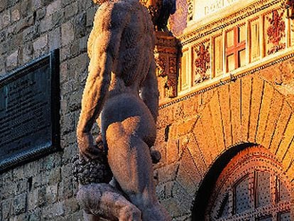 La Piazza della Signoria (en la fotografía, escultura de Hércules y Caco) fue el escenario de la ejecución de Savonarola.