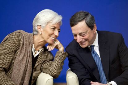 Christine Lagarde y Mario Draghi en una imagen de archivo