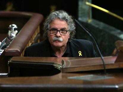 Joan Tardà en el pleno del Congreso de los Diputados.