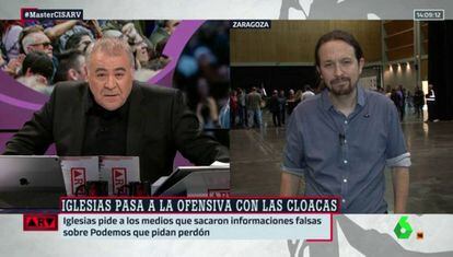 Ferreras e Iglesias, en el programa del martes.