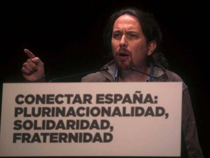 Pablo Iglesias, en el acto de Podemos en C&oacute;rdoba.