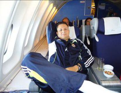 Uno de los detenidos, el abogado Rafael Humberto Celaya, en un viaje de México a Madrid en julio de 2010.