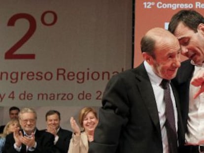 Rubalcaba con G&oacute;mez en la apertura del Congreso.