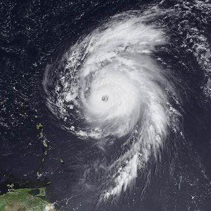 Una imagen de satélite del huracán Bill.