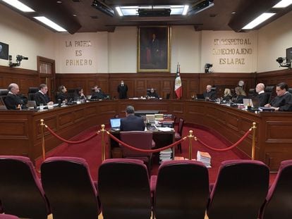 El pleno de la Suprema Corte de Justicia de la Nación, el pasado 22 de enero, en Ciudad de México.