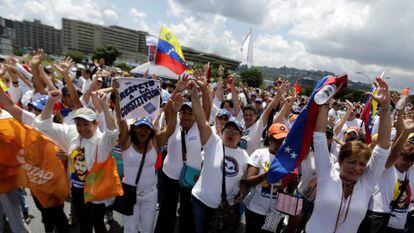 Protestas de opositores a Maduro esta semana en Caracas.