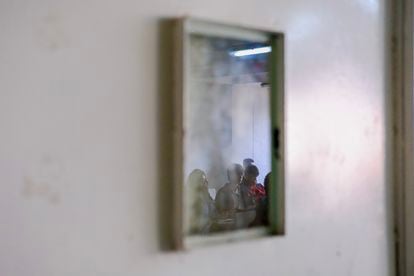 Students during a class at the educational center.